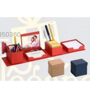 Folding Memo Box with Pad for Office Desk and Meetings, Handy Writing Utility Gift for Corporate Gifting, Workstation Use and Daily Task Organization